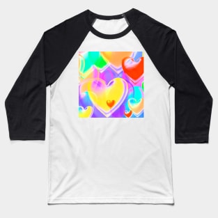 Saturated Hearts Baseball T-Shirt